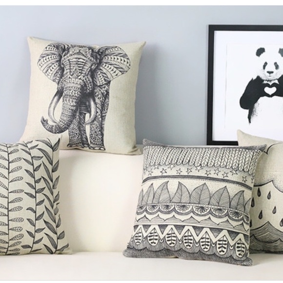 Anthropologie Other - Elephant Pillow Case & Insert 16” x 16”